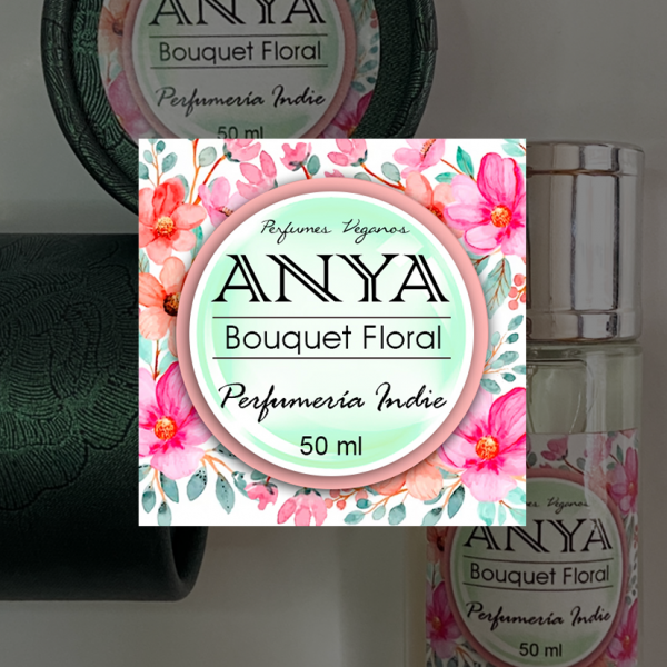Bouquet Floral. 50ml Perfume Aromático Verde. - Imagen 2